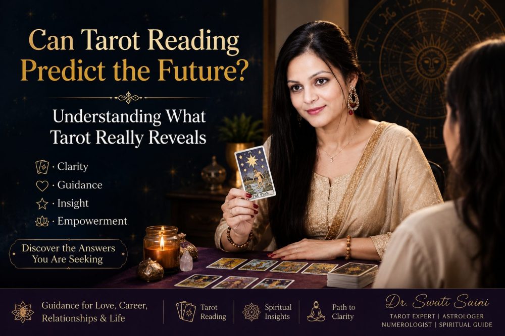 Tarot reader providing guidance and insights about future, relationships and career